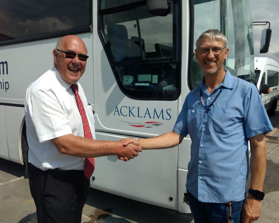 Acklams working with Jacobs Well to send donated Bus en route to Burkina Faso in West Africa