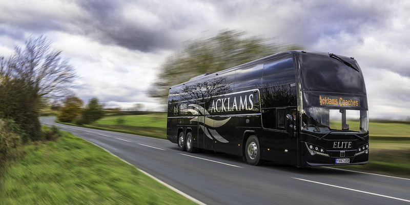 Acklams Coach Hire   Volvo Plaxton Elite